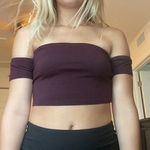 Maroon crop top